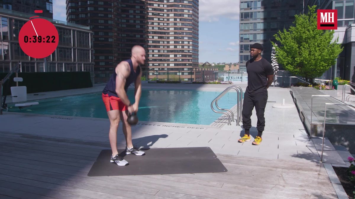 preview for This 5 Minute Kettlebell Workout Will Challenge Your Conditioning | Men’s Health Muscle