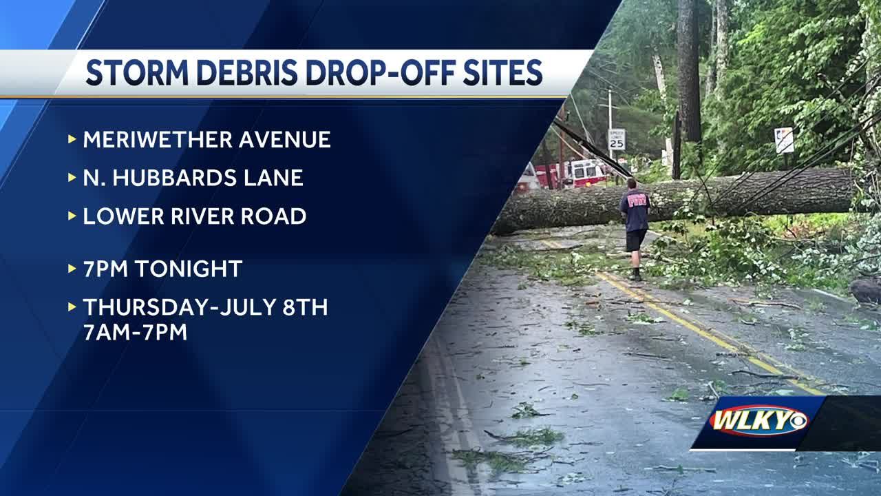 Free sites open in Louisville for storm debris drop off