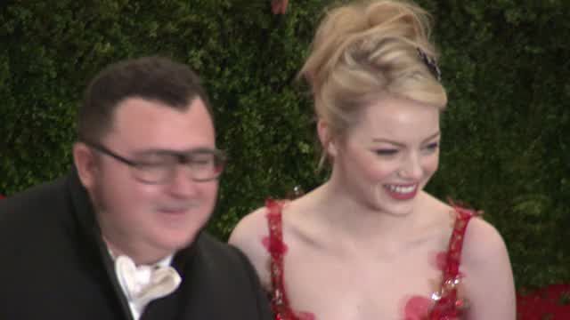 preview for Alber Elbaz and Emma Stone on the 2012 Met Gala red carpet