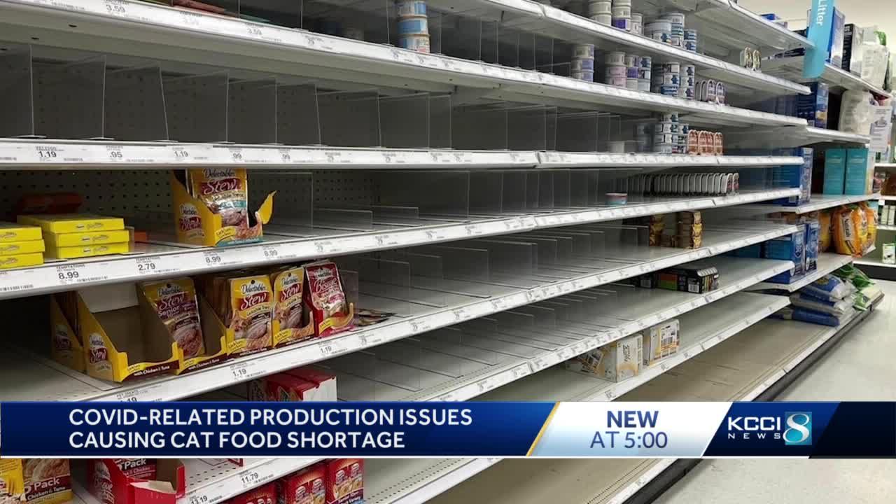 Meowy Cat food shortage experienced in Iowa