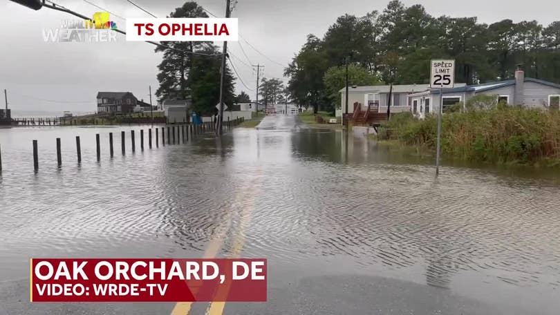 Southern East Coast hit by flooding as Ophelia weakens to tropical