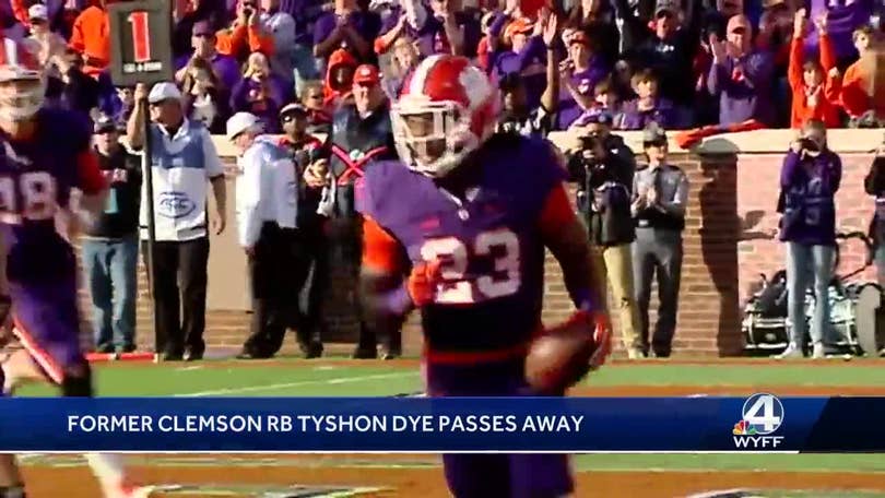 Former Clemson RB Tyshon Dye dies after drowning accident at lake