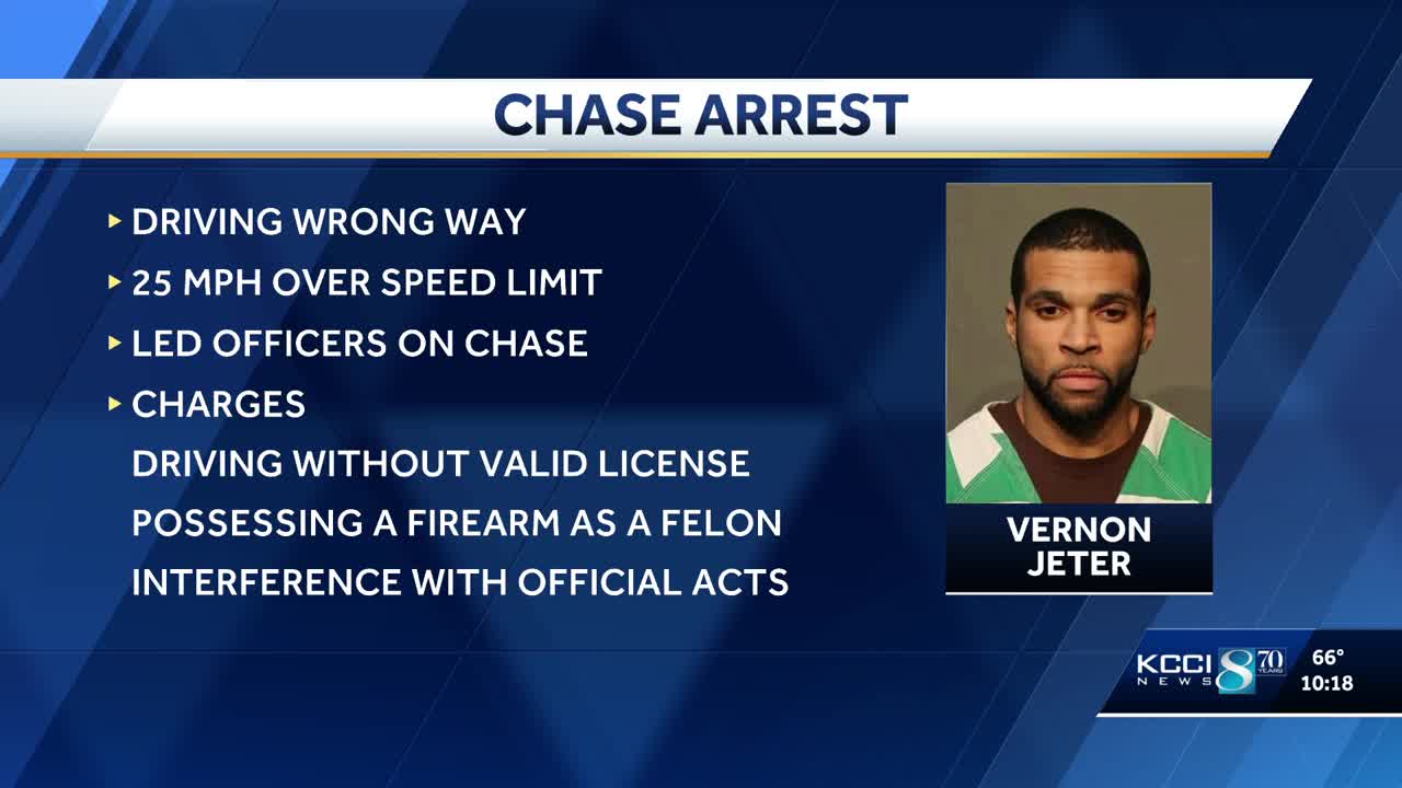 Des Moines man charged after leading police on high-speed chase