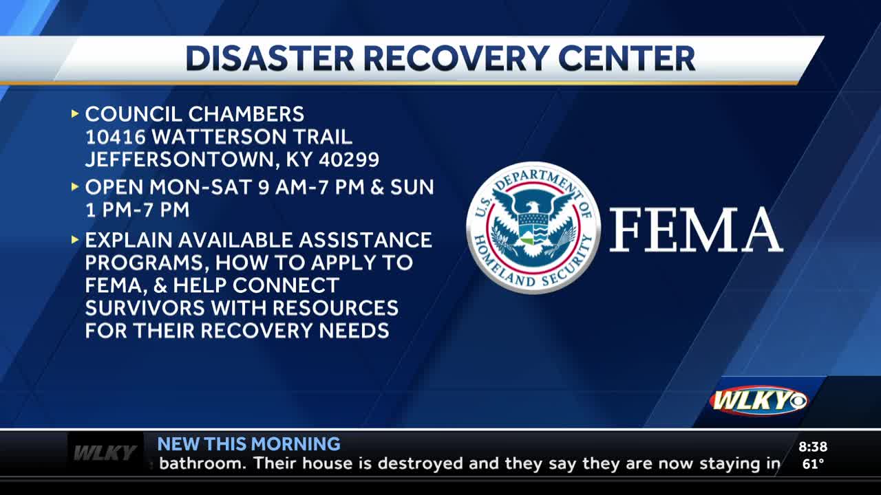 FEMA disaster recovery center set up in Jeffersontown