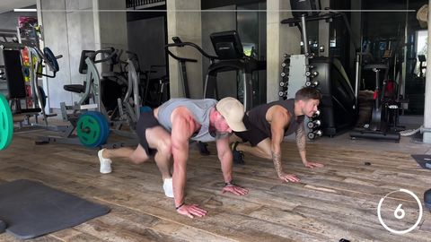 preview for Chris Hemsworth and His Trainer Demo a 10-Minute Bodyweight Workout
