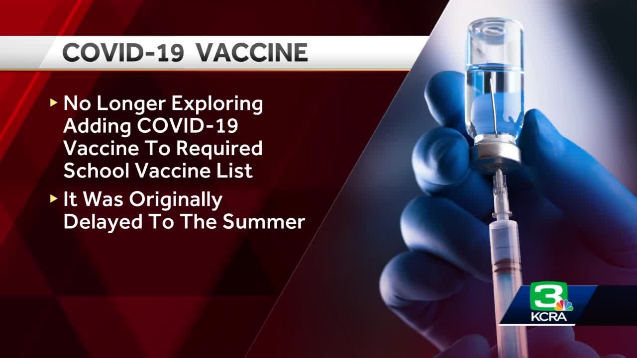 California won't require COVID-19 vaccine to attend schools