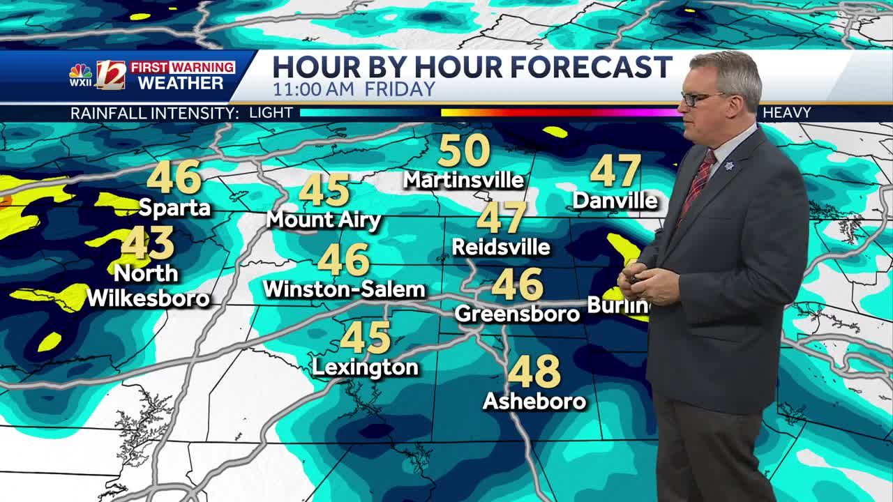 WATCH: Rain moving in as temps turn milder