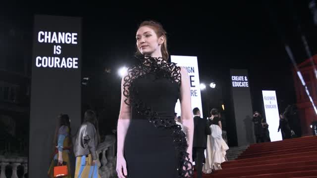 preview for Eleanor Tomlinson at The Fashion Awards 2019
