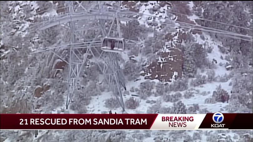 At Least 20 People Trapped Overnight In Sandia Peak Tram Cars In