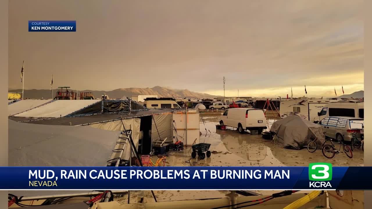 Wait times to exit Burning Man drop after flooding left tens of thousands  stranded in Nevada desert