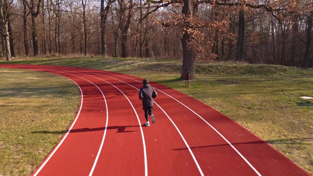young couple jogging in the morning