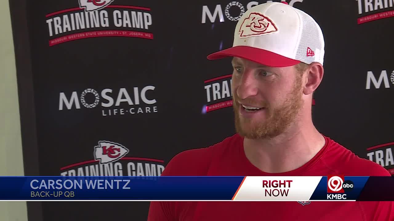 Chiefs training camp Carson Wentz discusses Patrick Mahomes