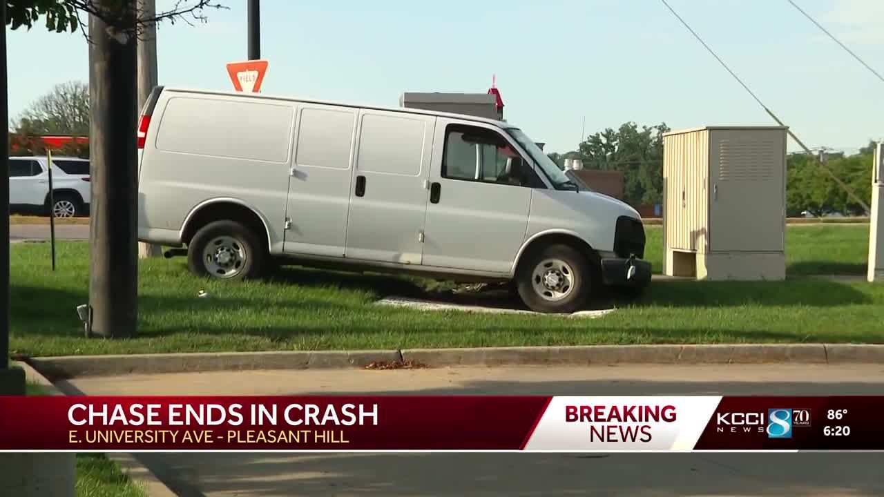 Police Chase Through Des Moines Ends in Arrest After Fiery Crash