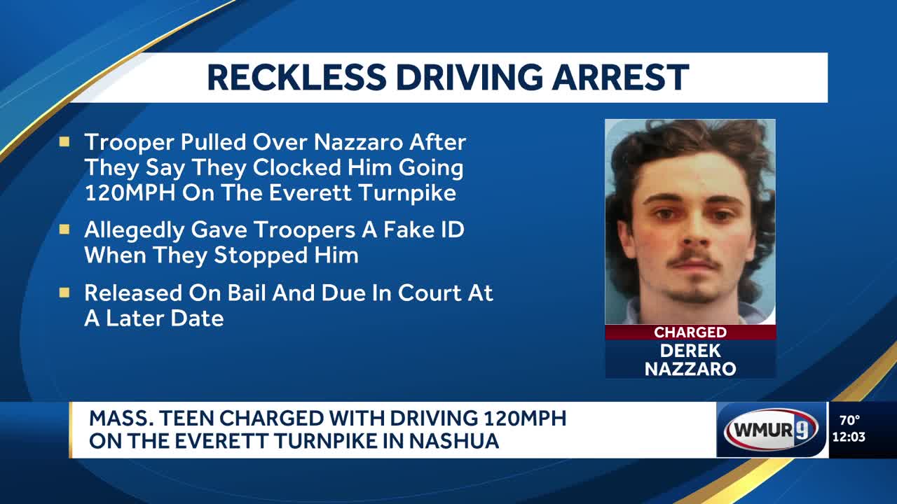 19-year-old faces reckless driving charge; police say he drove 120 mph