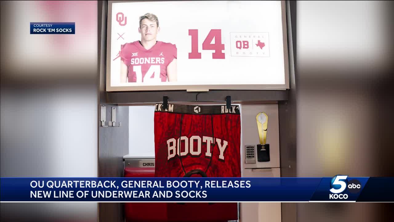 Oklahoma QB General Booty teams up with Rock Em Socks