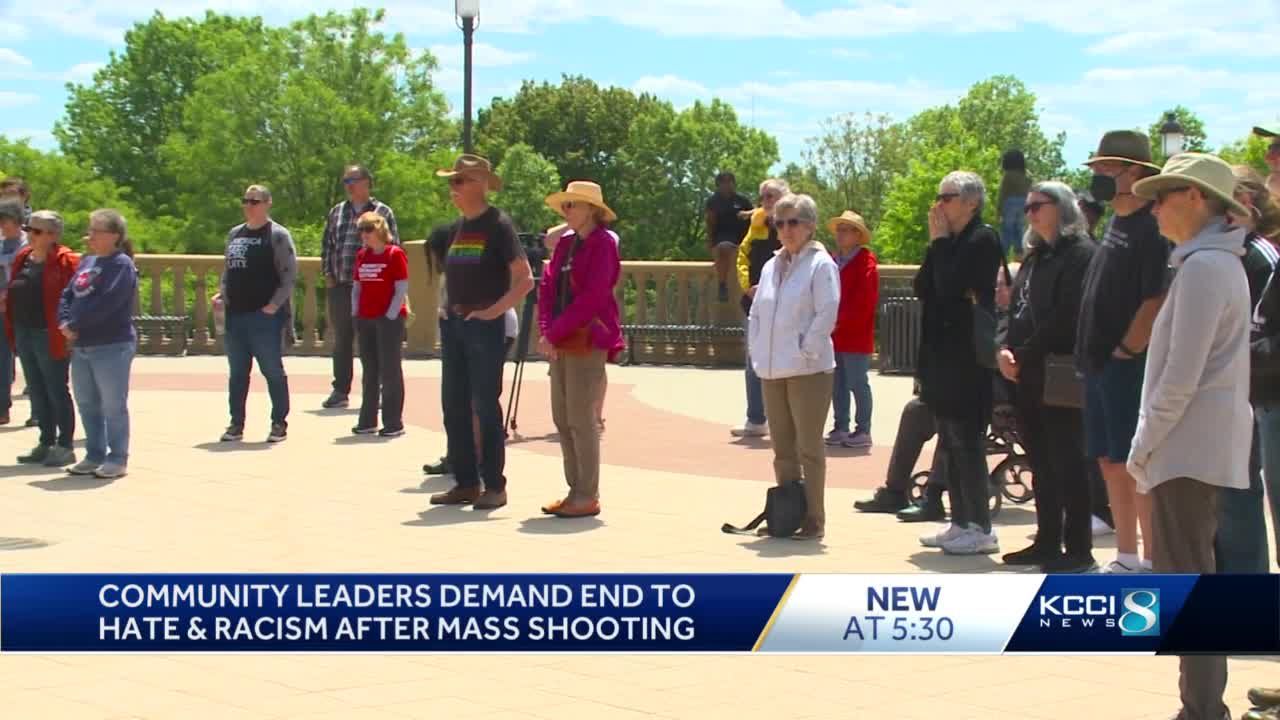 Community leaders in Iowa demand end to hate and racism after mass shooting