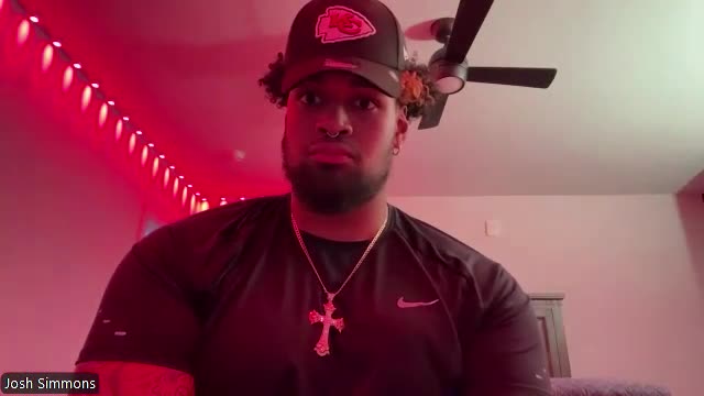 Ohio State tackle Josh Simmons reacts to being selected by Kansas City in the 2025 NFL Draft