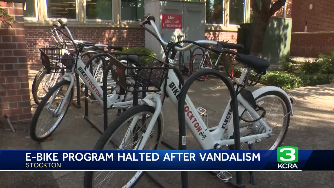 Stockton e-bike program halts most of its fleet after thefts, vandalism