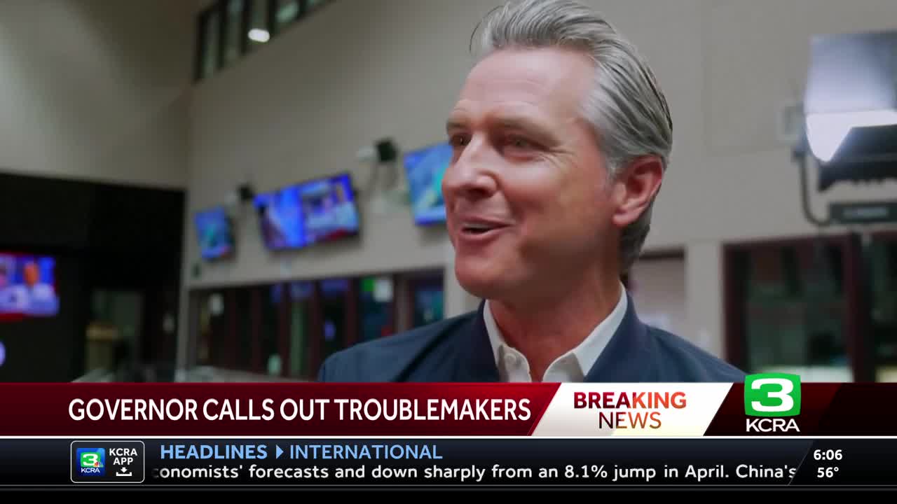 Newsom reacts to 'anarchists' who are 'playing right into Donald Trump's hands'