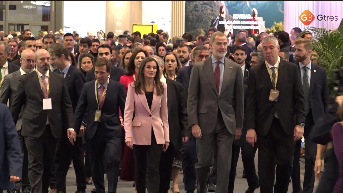 spanish king felipe vi and letizia ortiz during inauguration of the 45 edition of fitur international tourism fair 2025 in madrid on wednesday, 22 january 2025