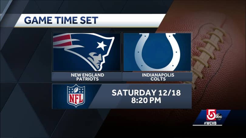 Colts vs Patriots game scheduled for December 18