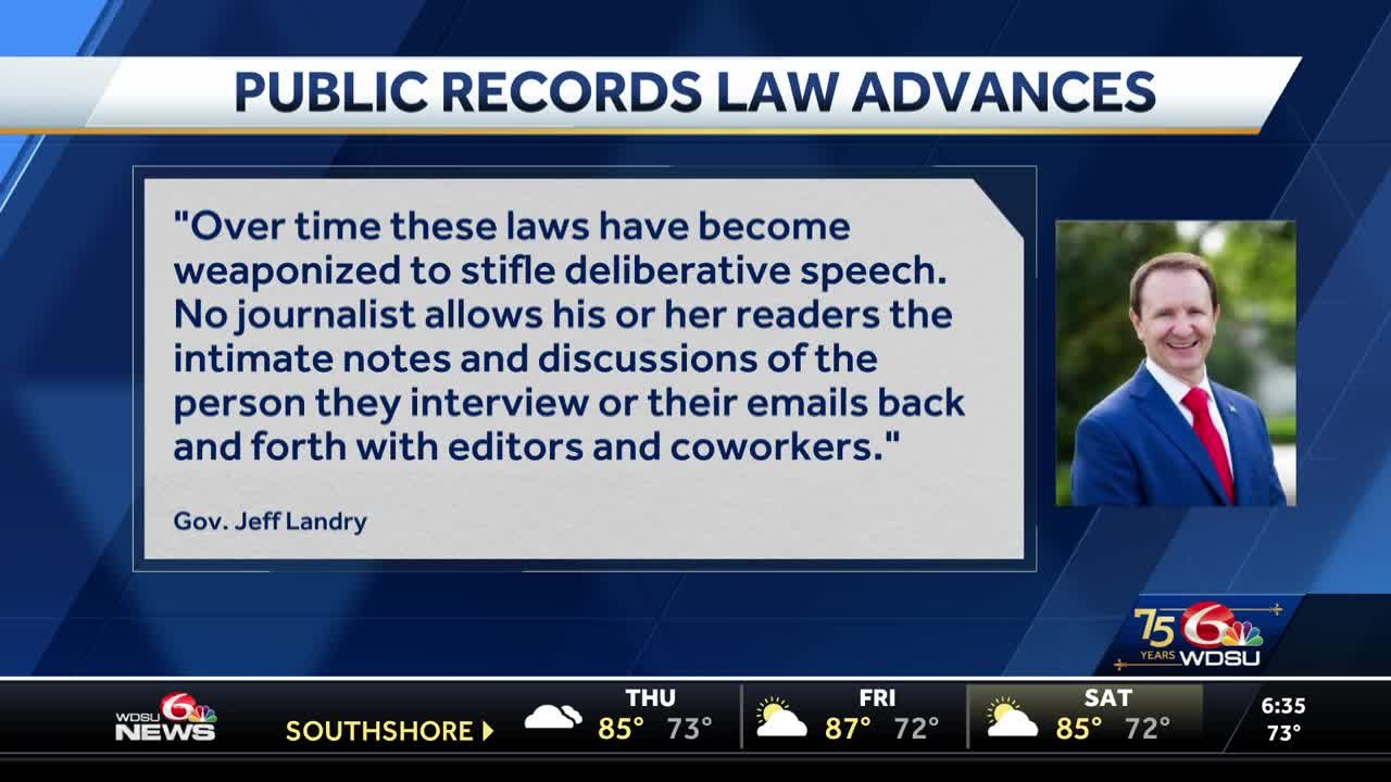 Louisiana public records law advances