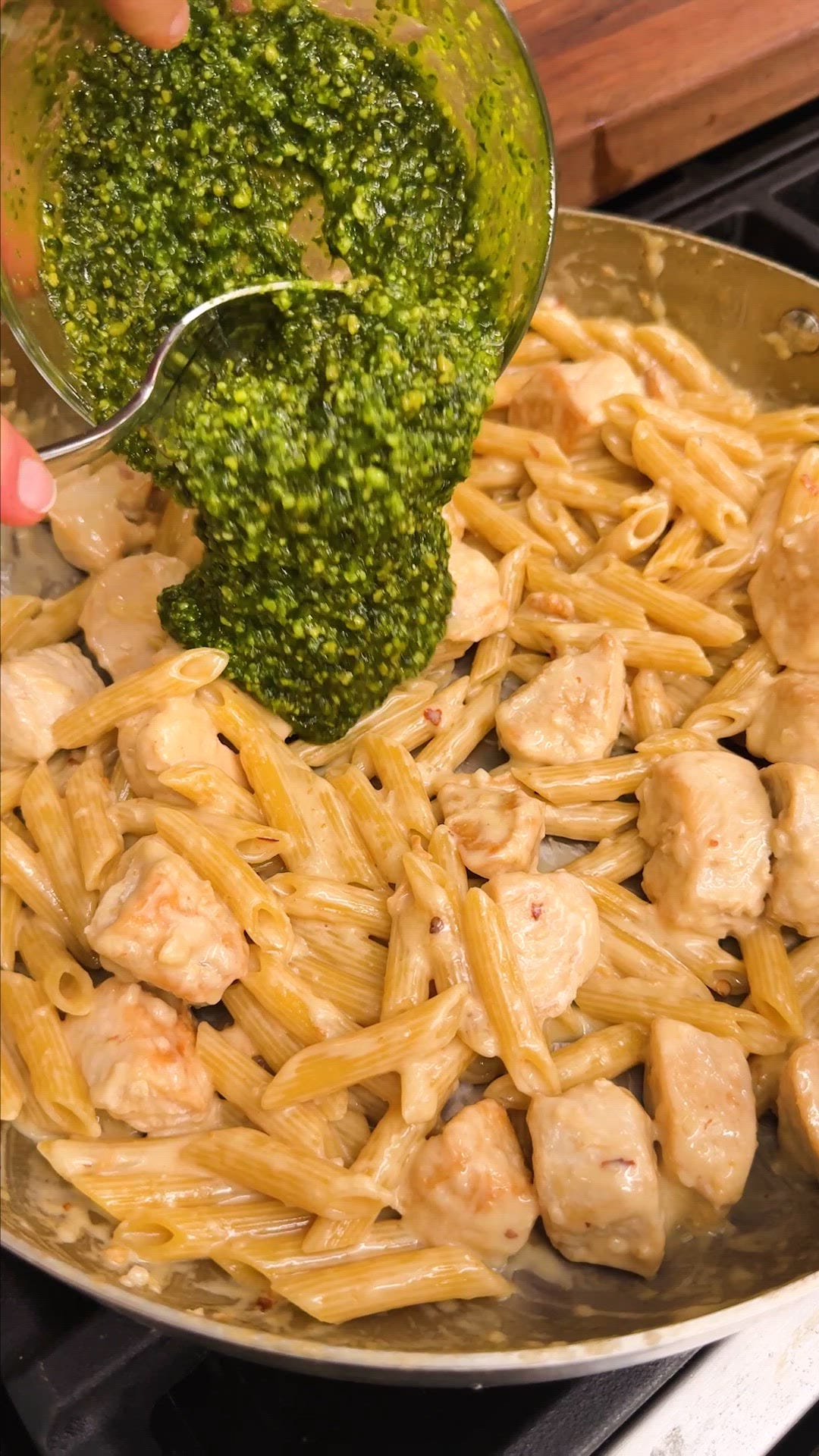 preview for This Chicken Pesto Pasta Is What Weeknight Dinner Dreams Are Made Of