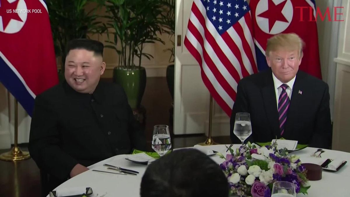 preview for President Trump and Kim Jong Un Sit Down For Dinner Together