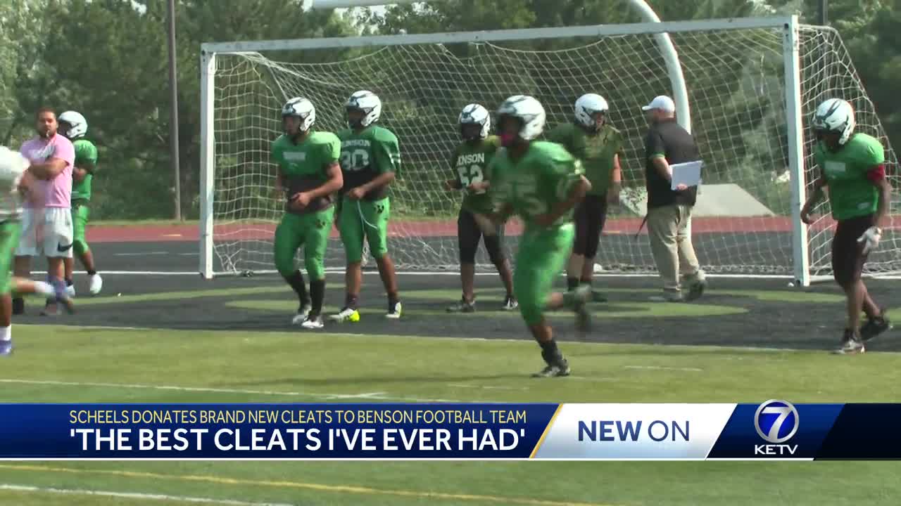 Browns Equipment Staff and Youth Football Department Donate Cleats