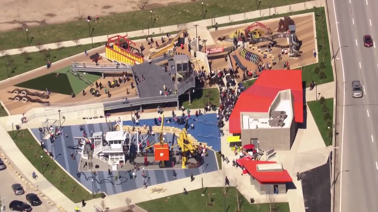 AERIALS: Opening of new 'PlayPort' in west Louisville