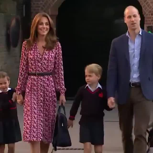 preview for Princess Charlotte arrives for first day of school with Prince George