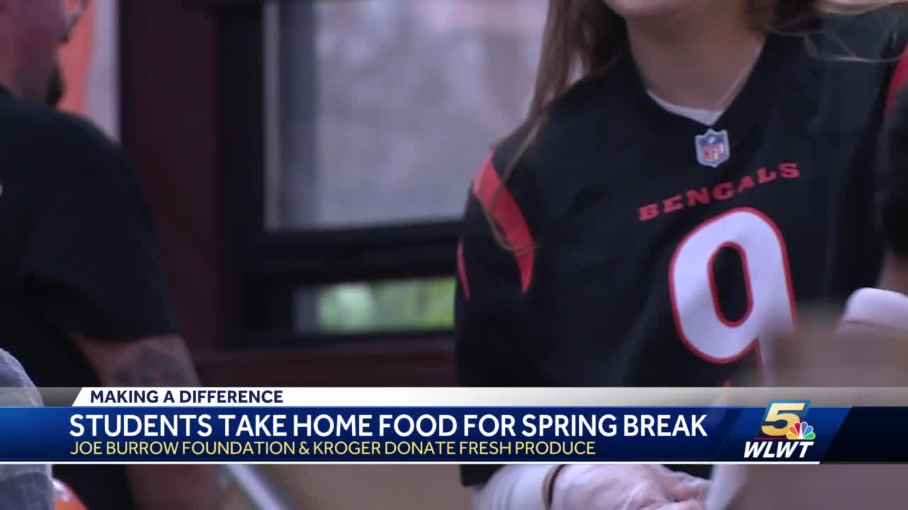 Joe Burrow Foundation helps students take home food for spring break