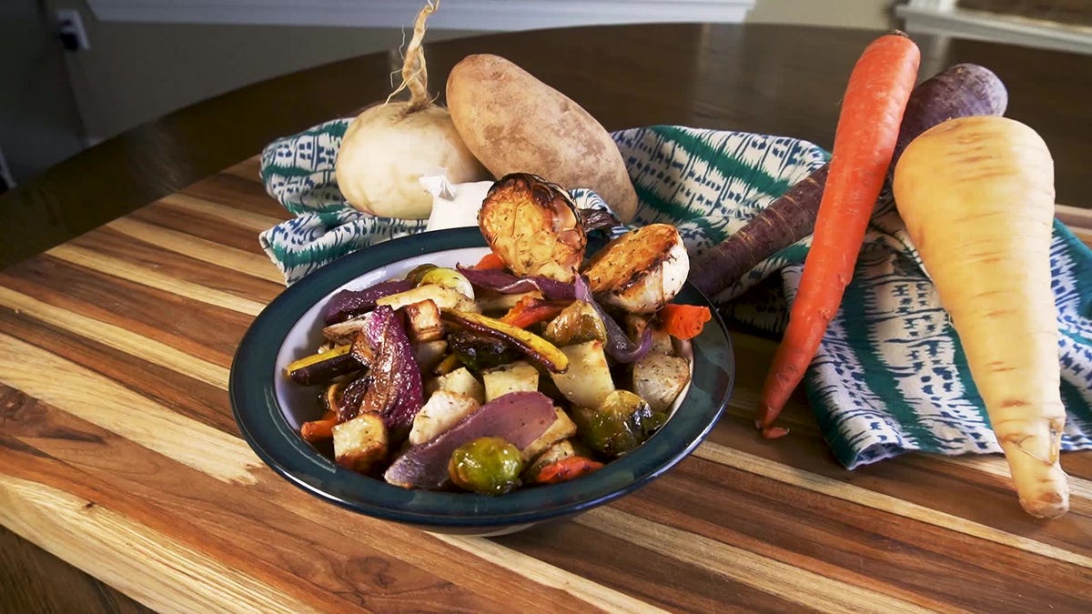 preview for All Your Christmas Vegetables In One Easy Traybake