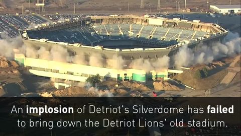 preview for Implosion fail at the Detroit Silverdome