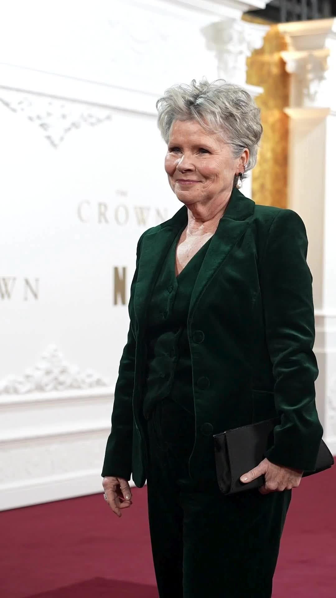 imelda staunton at the crown premiere