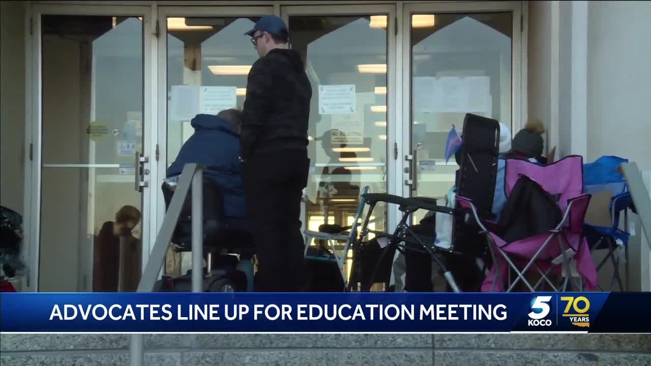 Advocates line up for Oklahoma State Board of Education meeting