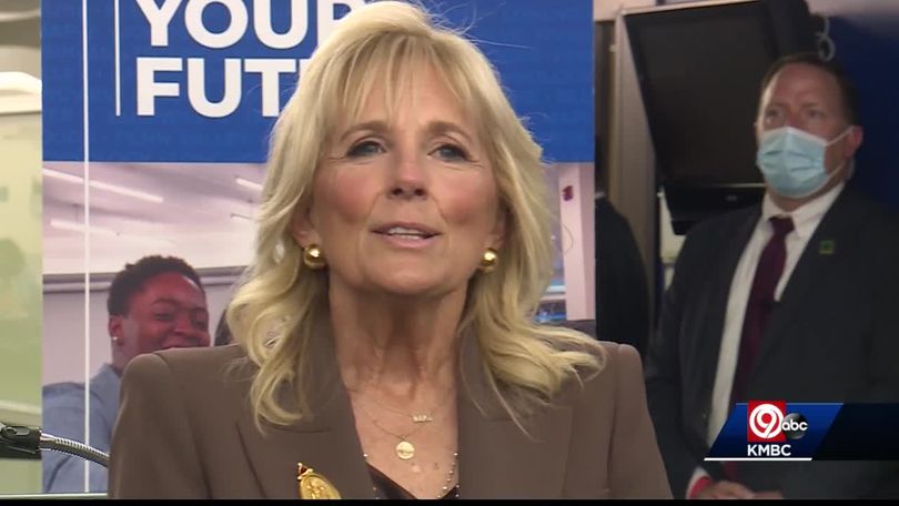 First Lady Jill Biden Visits Covid 19 Vaccination Clinic At Metropolitan Community College In Kansas City