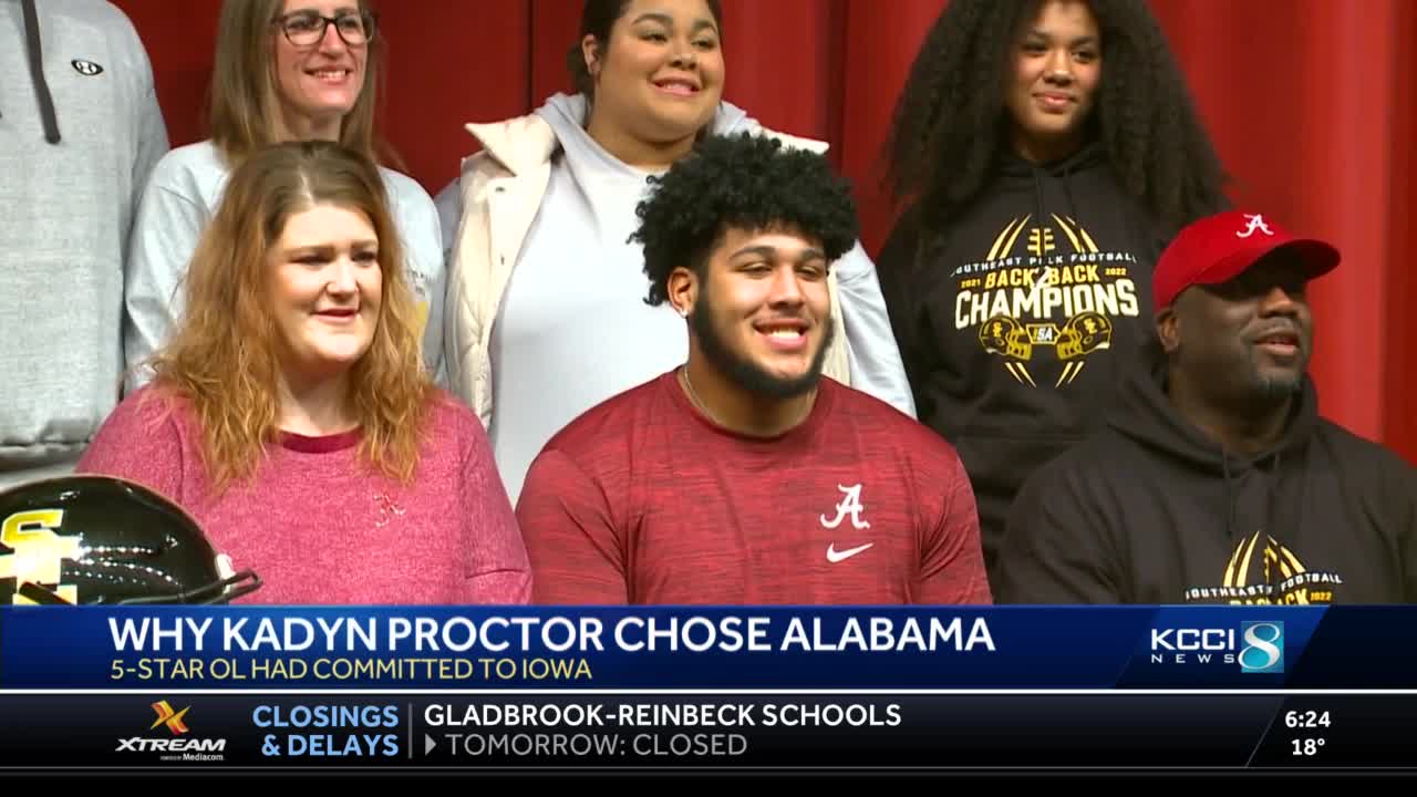 Kadyn Proctor FLIPS to Alabama 