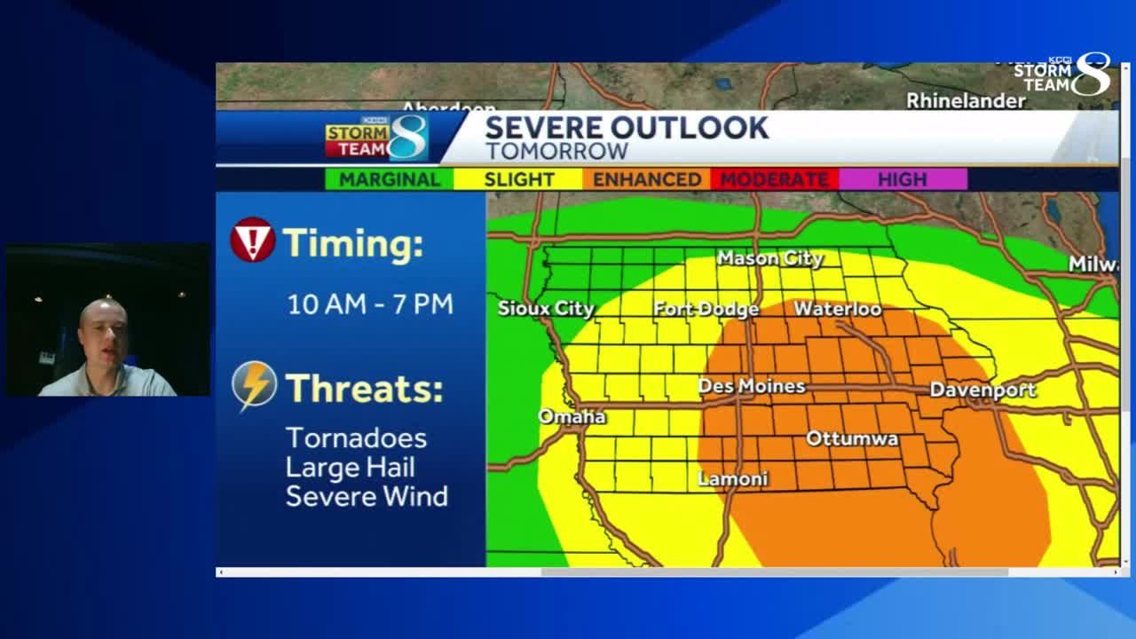 Iowa weather: Looking ahead at severe weather possibilities late Monday and Tuesday
