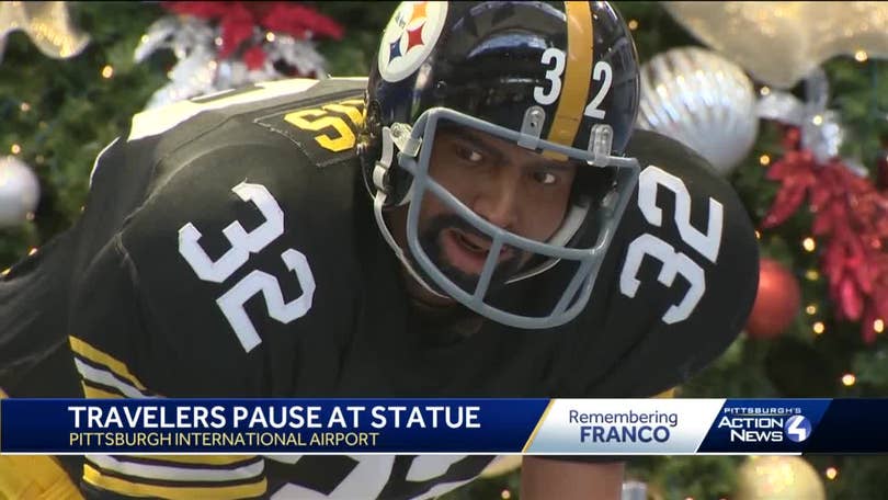 Franco Harris statue moved at Pittsburgh International Airport