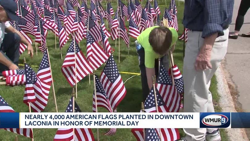 Nearly 4 000 Flags Planted In Downtown Laconia In Honor Of Memorial Day