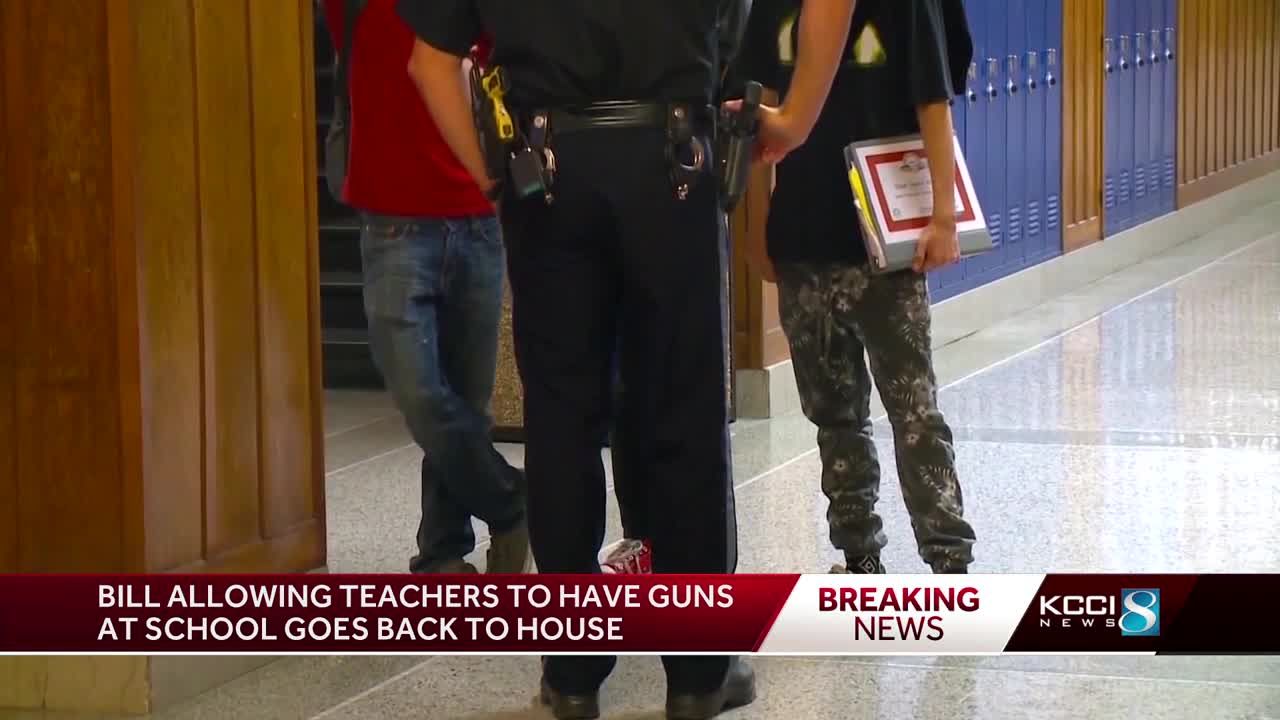 Bill allowing Iowa teachers to have guns on school grounds passes Senate