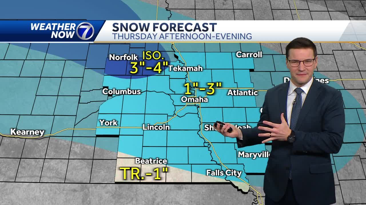 Not as brutal Wednesday snow coming Thursday