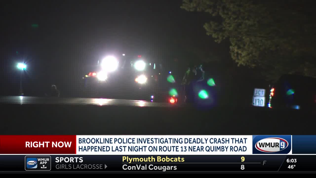 Motorcylclist dies after crash in Brookline
