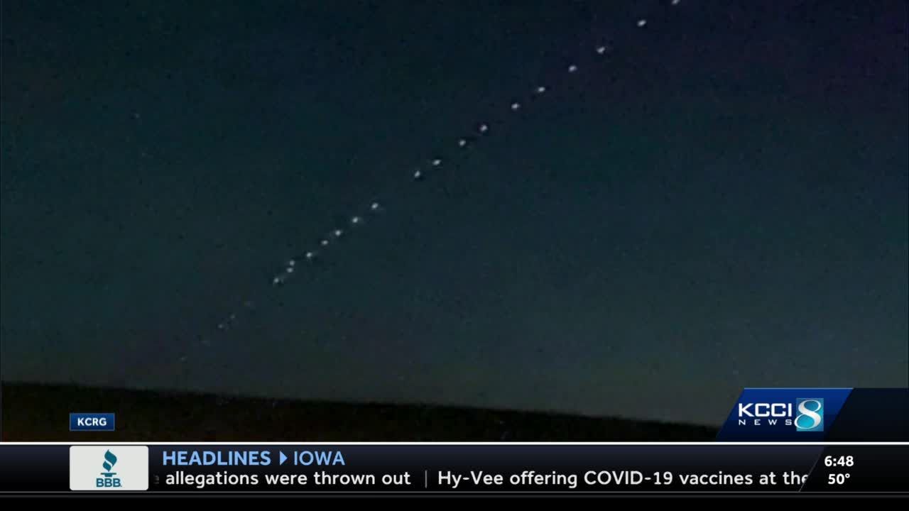 Did you see it Iowans report line of lights in the sky