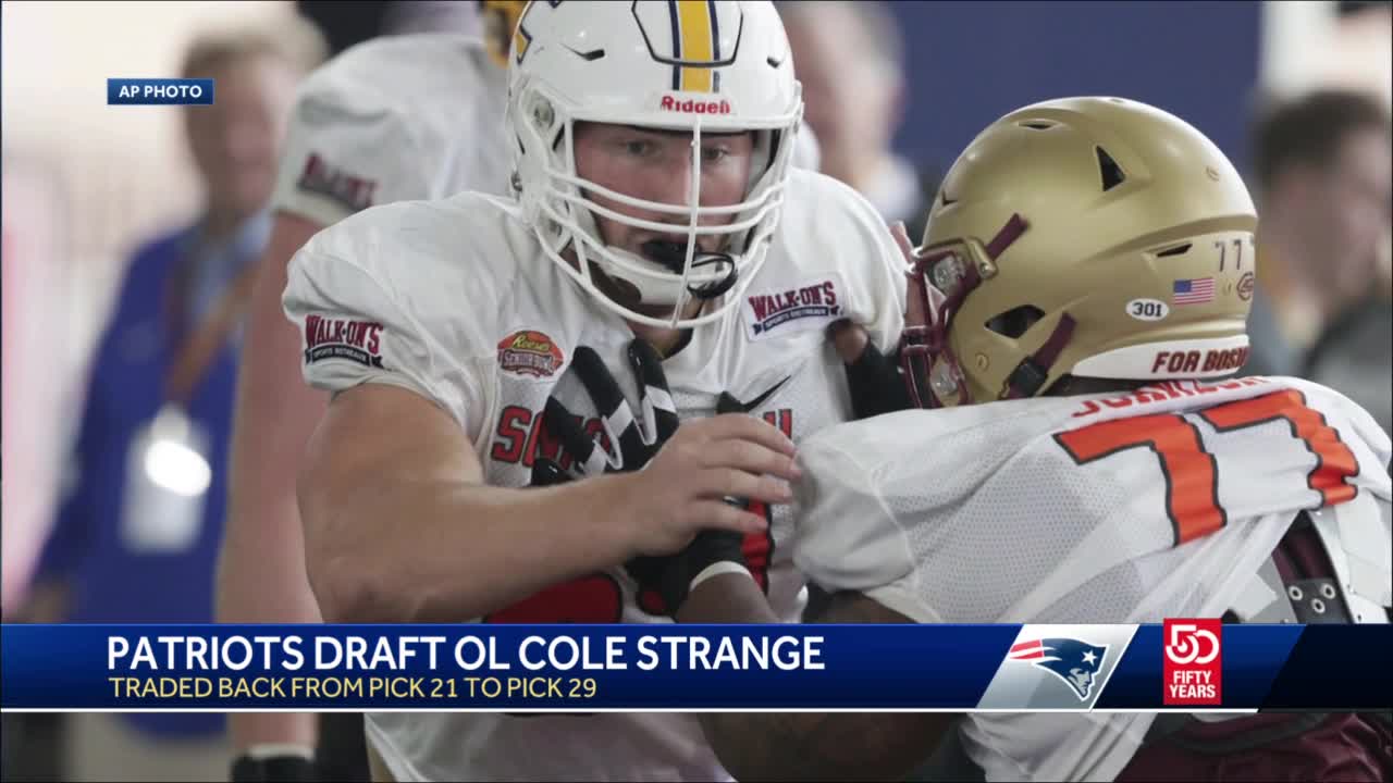 Patriots draft OL Cole Strange with first-round pick at No. 29