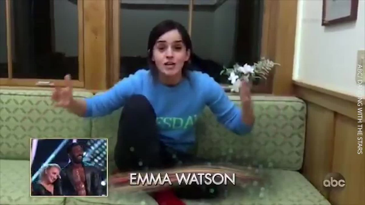 preview for Emma Watson wishes Evanna Lynch good luck in the Dancing With the Stars Final