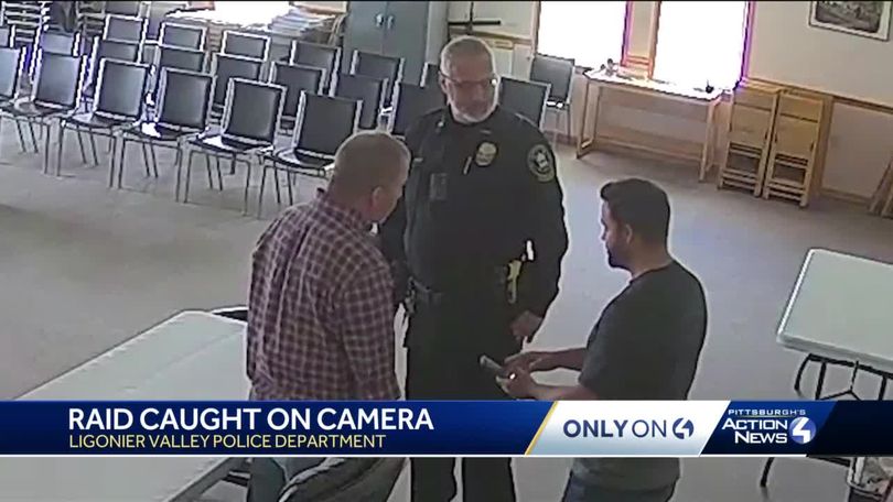 Ligonier Valley police station raid: Surveillance video