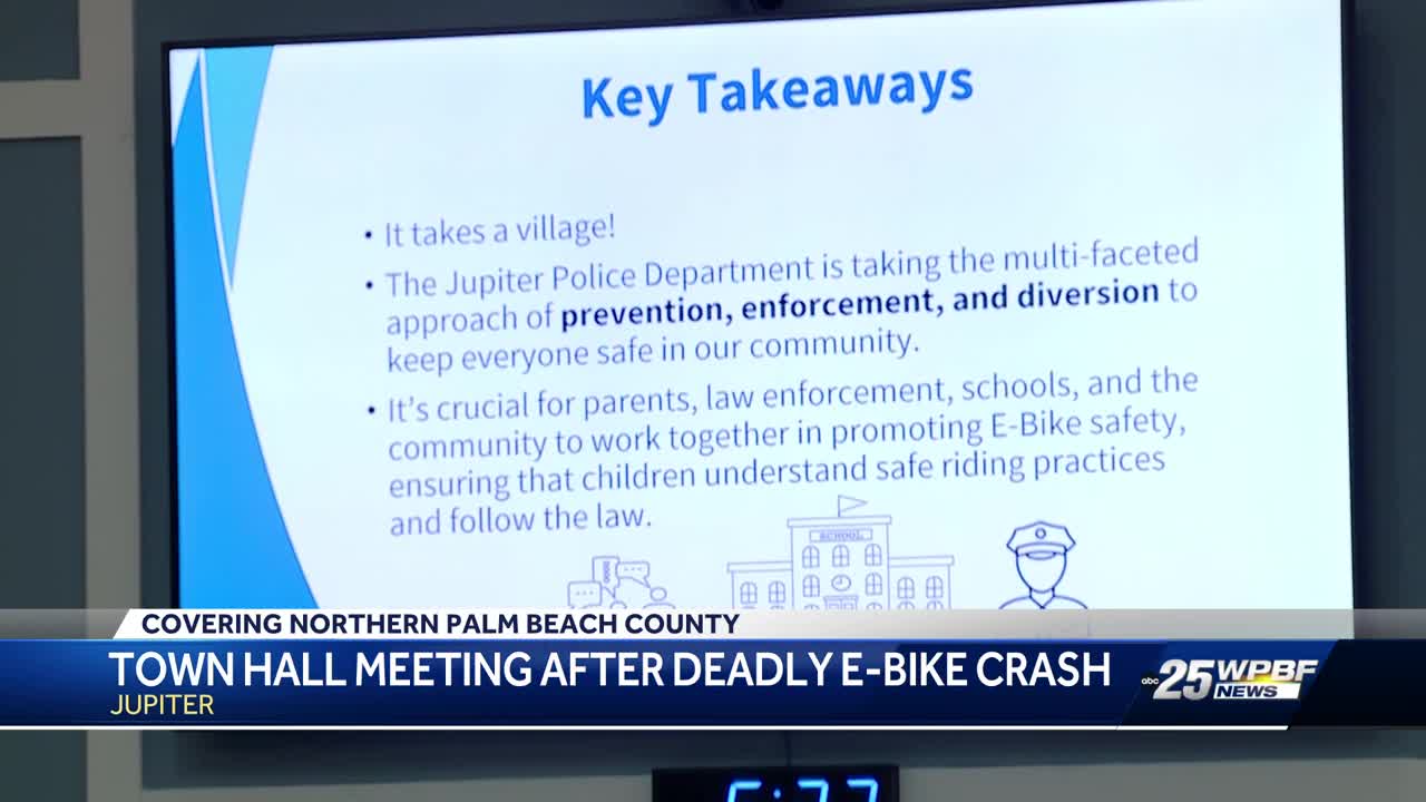 Jupiter officials host town hall to address e-bike concerns, solutions