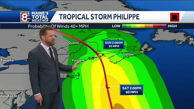 Tropical storm warning issued for Bermuda as Philippe turns north;  projected to hit New England
